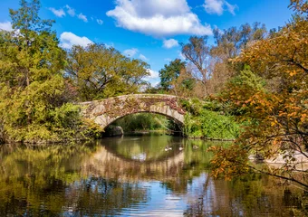 Foto auf Acrylglas Gapstow-Brücke Gapstow-Brücke im Central Park New York City.