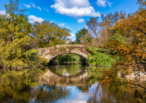 Gapstow bridge in Central Park New York City. © borisbelenky