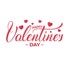 Valentines Day. Lettering label design for Valentine's Day holiday.