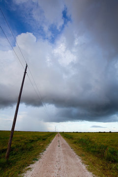 Mad Island Marsh Preserve, Texas: A dirt path allows vehicles to travel safely throughout the marsh.