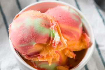 Homemade Rainbow Ice Cream Sorbet