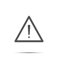 danger icon in flat design isolated on white. Vector