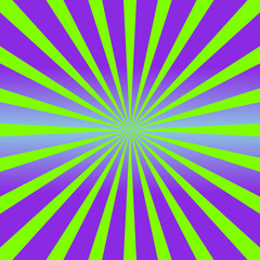 Pop art green background, retro comic rays illustration - Vector