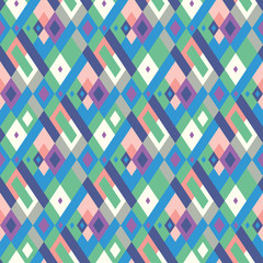 Vector geometric seamless plaid pattern with squares, checks