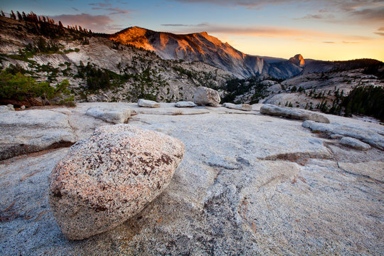 Yosemite National Park, California: The view of the backside of half dome from Olmsted Point.
