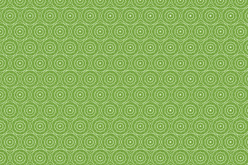 Green stylish digital geometric background with different shapes.