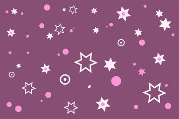 Pink stylish digital geometric background with different shapes.