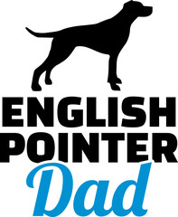 English Pointer dad silhouette