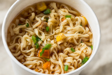 Instant Ramen Noodles in a Cup