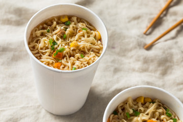 Instant Ramen Noodles in a Cup