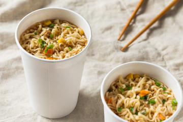 Instant Ramen Noodles in a Cup