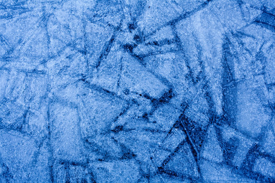 YOSEMITE NATIONAL PARK, CALIFORNIA: Detail of ice patterns.