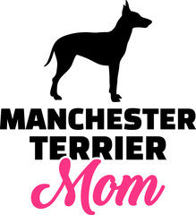 Manchester Terrier mom silhouette