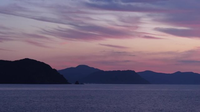 若狭美浜の夕焼け-福井県三方郡