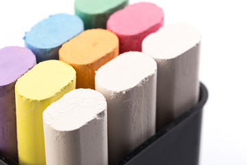 colored chalk for drawing on a white background - Imageю