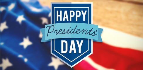 Composite image of happy presidents day