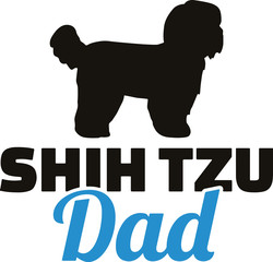 Shih Tzu dad in blue
