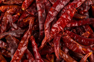 dried chili as a food background