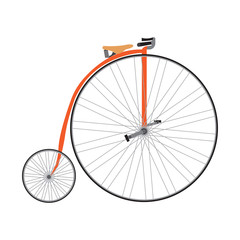 Fototapeta na wymiar Old bicycle flat icon vector design illustration