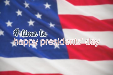 Fototapeta na wymiar Composite image of happy presidents day message