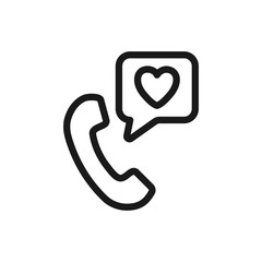 Phone call with speech bubble icon vector