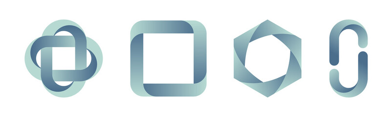 Set of gradient logos templates.