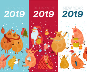 Piggies New Year Banners