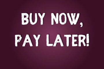 Handwriting text writing Buy Now Pay Later. Concept meaning Credit to purchase things payment time after buying Blank Color Rectangular Shape with Round Light Beam Glowing in Center