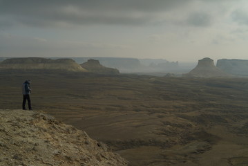 desert mountains canyon in winter