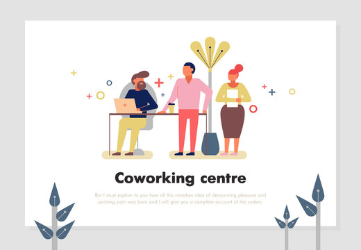 Coworking Centre Illustration