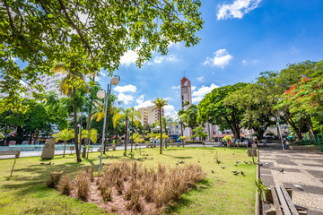 BAURU, SAO PAULO/BRAZIL - DECEMBER 29, 2018: Rui Barbosa place in Bauru city. The city is located in S&atilde;o Paulo state coutryside