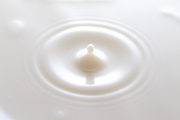 Simple Drop of Milk into a Bowl of Milk