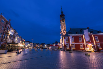 Main Square in Sint Truiden at dawn