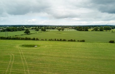 Fototapeta na wymiar Aerial view of the Cheshire countryside