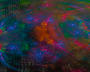 Obraz na płótnie Canvas abstract digital fractal, beautiful background, disco