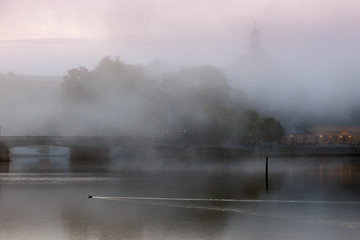 Obraz premium Stockholm in fog