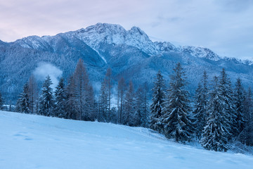 Winter panorama of Zakopane