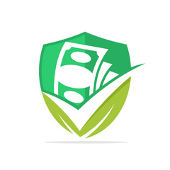 Vector illustration icon with a good solution concept of financial investment protection