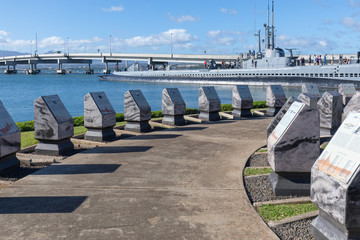 View of the Pearl Harbor Historic sites, Honolulu, Hawaii