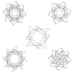Fototapeta premium Geometry minimalistic artwork poster with simple shape and figure