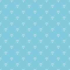 Diamond seamless pattern vector illustration. Hand drawn sketched doodle diamond symbols background