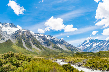 マウントクック国立公園のフッカーバレートラック