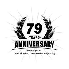 79 years design template. Anniversary vector and illustration template. 

 - obrazy, fototapety, plakaty