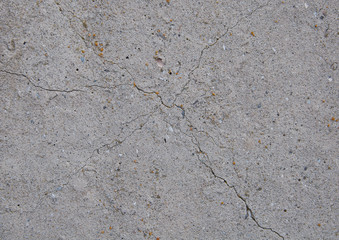Gray concrete background texture. Cracks. Scratches. Damage.