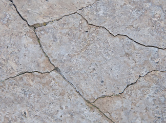 Gray concrete background texture. Cracks. Scratches. Damage.