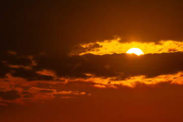 Fototapeta premium Beautiful light from the nature at sunset every day.