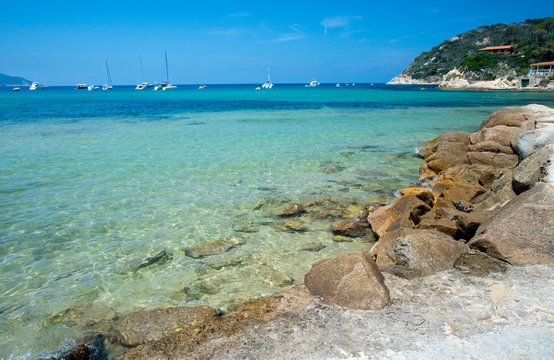 Scaglieri Beach on Elba Island