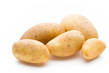 New potato isolated on the white background.