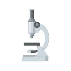 Vector microscope icon in simple flat style
