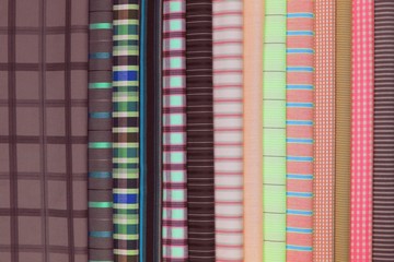 Set different texture cotton colored fabric. Background abstract